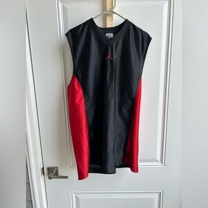 Vintage Jordan | Black Mesh Top with Red Logo | Size Medium